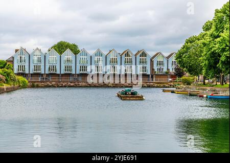 Una vista sul bacino del canale delle navi a Chichester, nel Sussex in estate Foto Stock