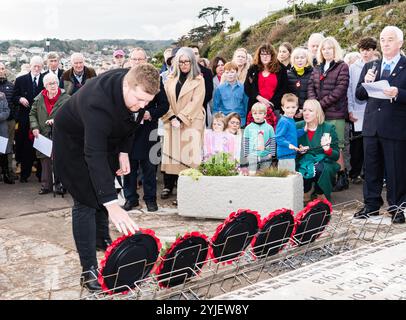 Servizio di commemorazione a Budleigh Salterton. Foto Stock