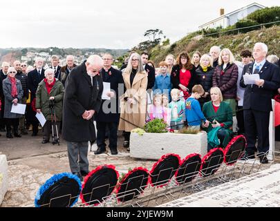 Servizio di commemorazione a Budleigh Salterton. Foto Stock