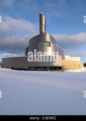 La cattedrale dell'aurora boreale, o alta Church, è la più grande chiesa della città norvegese settentrionale di alta ed è stata costruita tra il 2011 e il 2013, Norvegia, D Foto Stock