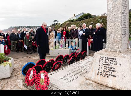 Servizio di commemorazione a Budleigh Salterton. Foto Stock