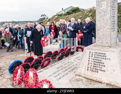 Servizio di commemorazione a Budleigh Salterton. Foto Stock