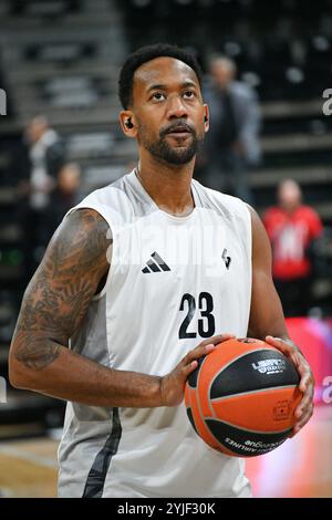 David Lighty di LDLC Asvel durante la partita di basket di Turkish Airlines EuroLeague tra LDLC ASVEL e Crvena zvezda Meridianbet del 14 novembre 2024 all'Astroballe di Villeurbanne, in Francia Foto Stock