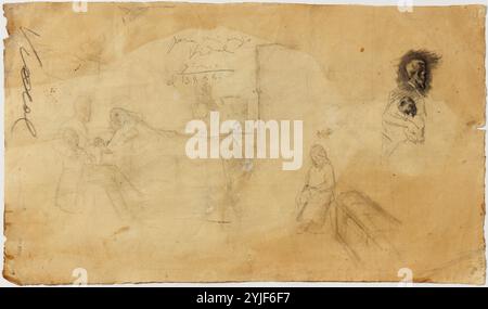 Pablo Picasso / 'Sketch per la scienza e la carità ", 1897, disegno (carbone e Conté matita su carta), 28 x 47,8 cm, MPB 70.802R. Museo: Museo Picasso de Barcelona (Barcelona, España). Foto Stock