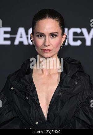 Londra, Regno Unito. 14 novembre 2024. Katherine Waterston arriva all'Agency Screening, Rosewood Hotel. Crediti: Doug Peters/EMPICS/Alamy Live News Foto Stock