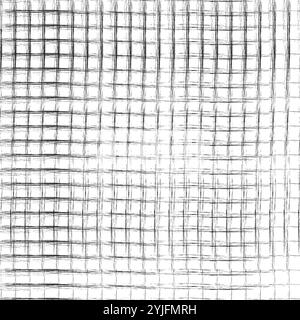 Schema a griglia. Linee di schizzo astratte. Nero su bianco. Trama disegnata a mano. Illustrazione Vettoriale