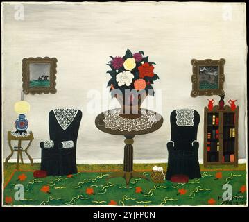 Interni in stile vittoriano II. Artista: Horace Pippin (American, West Chester, Pennsylvania 1888-1946 West Chester, Pennsylvania). Dimensioni: 25 1/4 x 30 in. (64,1 x 76,2 cm). Data: 1945. Museo: Metropolitan Museum of Art di New York, Stati Uniti d'America. Foto Stock