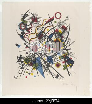 Lithographie fur die Vierte Bauhausmappe. Artista: Vasily Kandinsky (Francese (nato in Russia), Mosca 1866-1944 Neuilly-sur-Seine). Dimensioni: foglio: 14 5/16 x 13 1/2 in. (36,3 x 34,3 cm). Data: 1922. Museo: Metropolitan Museum of Art di New York, Stati Uniti d'America. Foto Stock