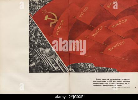 Illustrazione da " URSS costruisce il socialismo". Museo: Russo Biblioteca Statale di Mosca. Autore: EL LISSITZKY. Foto Stock