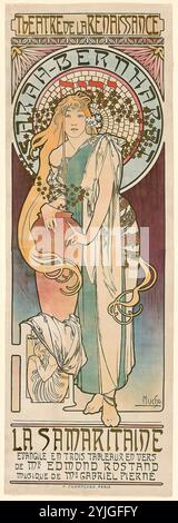 La Samaritaine. Alphonse Marie Mucha; ceco, 1860-1939. Data: 1897. Dimensioni: 1.752 x 597 mm (foglio). Litografia a colori da più pietre su carta. Origine: Repubblica ceca. Museo: Chicago Art Institute, FLORENCIA, USA. Foto Stock