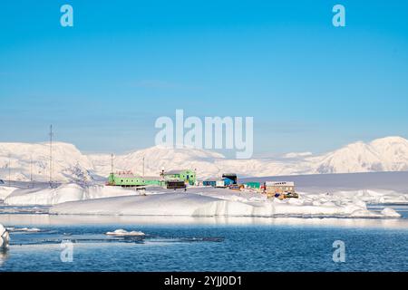 Stazione Academik Vernadsky. Base di ricerca di Vernadsky in Antartide Foto Stock