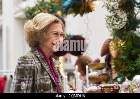 Madrid, Madrid, Spagna. 15 novembre 2024. L'ex regina Sofia visita "Rastrillo Nuevo futuro" al Palacio de Cibeles il 15 novembre 2024 a Madrid, Spagna (immagine di credito: © Jack Abuin/ZUMA Press Wire) SOLO USO EDITORIALE! Non per USO commerciale! Foto Stock