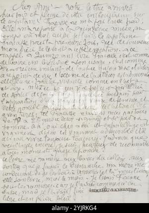 Lettera ad Andries Bonger, stampata, scrittore: Émile Bernard, Seville, entro il 13 gennaio 1897, carta inchiostro, scrittura, penna, disegno, personaggi storici (ritratti e scene della vita), letteratura, arte, denaro, Poissy, Andries Bonger, Eugène Boch, Francisco de Zurbarán, Bartolomé Esteban Murillo, El Greco, Vincent van Gogh, Julien Tanguy Foto Stock