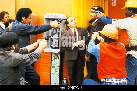 RUTHLESS PEOPLE 1986 Buena Vista Distribution film con Danny DeVito e Frank Sivero Foto Stock