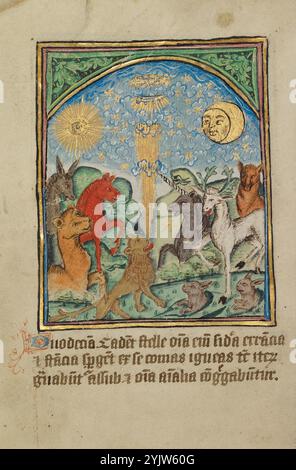 Il dodicesimo segno prima del giorno del giudizio; illustrò vita Christi, con supplementi devozionali, intorno al 1480-1490. Foto Stock