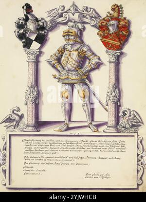 Friedrich II Hohenzollern; Cronaca della famiglia Hohenzollern, intorno al 1572. Foto Stock