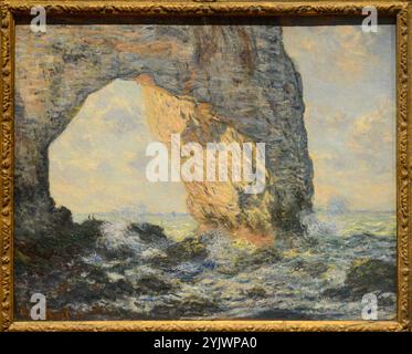 "Le mannteporte vicino a Etretat" dipinto di Monet, 1883 Foto Stock