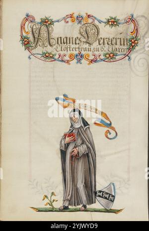 La tredicesima generazione, Agnes Derrer, intorno al 1626-1711. Ulteriori informazioni: Genealogia della famiglia Derrer. Foto Stock