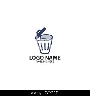 vettore di disegno del logo indesiderato Illustrazione Vettoriale