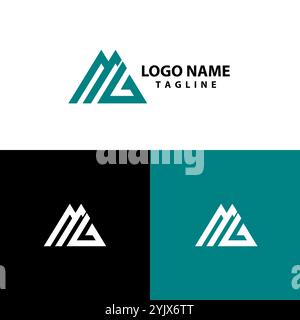 Logo MG Letter Design Vector Illustrazione Vettoriale