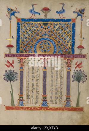 Canon Table Page; Zeyt'un Gospels, 1256. Foto Stock