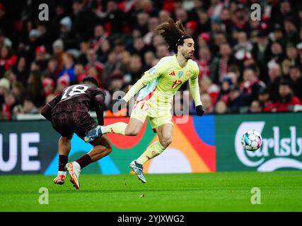 Parken, Copenaghen, Danimarca. 15 novembre 2024. Danimarca contro Spagna, a Parken, Copenaghen, Danimarca. Ulrik Pedersen/CSM/Alamy Live News Foto Stock