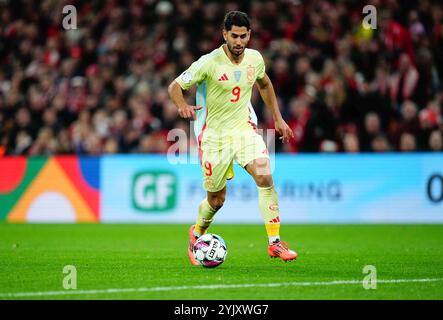 Parken, Copenaghen, Danimarca. 15 novembre 2024. Danimarca contro Spagna, a Parken, Copenaghen, Danimarca. Ulrik Pedersen/CSM/Alamy Live News Foto Stock