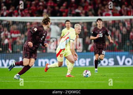 Parken, Copenaghen, Danimarca. 15 novembre 2024. Danimarca contro Spagna, a Parken, Copenaghen, Danimarca. Ulrik Pedersen/CSM/Alamy Live News Foto Stock