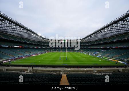 Londra, Inghilterra. 16 novembre 2024. Una vista generale dell'Allianz Stadium prima della partita dell'Autumn Nations Series 2024 tra Inghilterra e Sudafrica all'Allianz Stadium di Twickenham. Crediti: Ben Whitley/Alamy Live News Foto Stock
