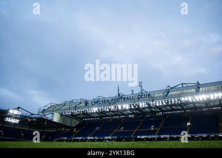 Londra, Regno Unito. 16 novembre 2024. Londra, Inghilterra, 16 novembre 2024: Stadio prima della partita della Womens Super League tra Chelsea e Manchester City allo Stamford Bridge di Londra, Inghilterra. (Pedro Porru/SPP) credito: SPP Sport Press Photo. /Alamy Live News Foto Stock