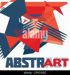 Astrazione artistica. Illustrazione concettuale. Design creativo. Semplice poster grafico vettoriale Illustrazione Vettoriale