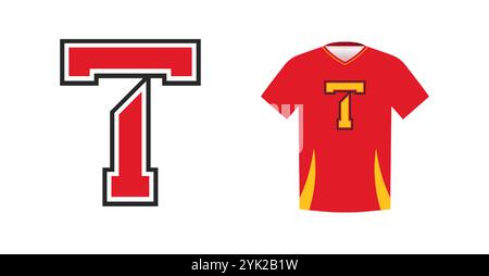 Lettera Z in grassetto per la maglia atletica di college, college o scuola. Identità della squadra sportiva, marchio di merchandising, abbigliamento da competizione nazionale Illustrazione Vettoriale