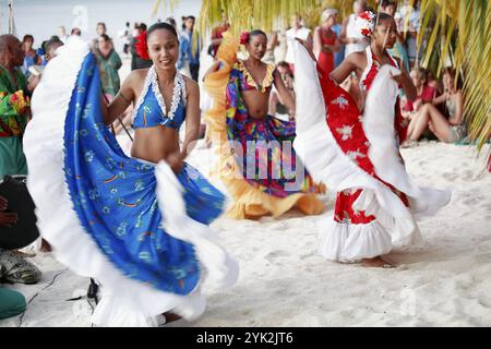 Mauritius, Trou aux Biches, ballerini sega Foto Stock