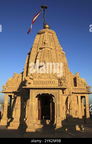 India, Rajasthan, deserto del Thar, Amar Sagar, Tempio Giainista Foto Stock