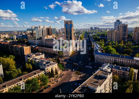 Vista aerea della città di Voronezh, in estate. Foto Stock