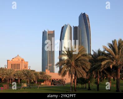 Emirati Arabi Uniti, Abu Dhabi Etihad Torri, Foto Stock