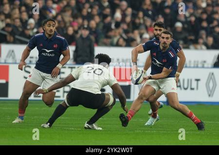 17 novembre 2024, Saint Denis, Seine Saint Denis, Francia: Il Fly-Half del team francese THOMAS RAMOS in azione durante l'Autumn Nations Series 2024 tra Francia e nuova zelanda allo Stade de France - St Denis - Francia. La Francia ha vinto 30: 29 (Credit Image: © Pierre Stevenin/ZUMA Press Wire) SOLO PER USO EDITORIALE! Non per USO commerciale! Foto Stock