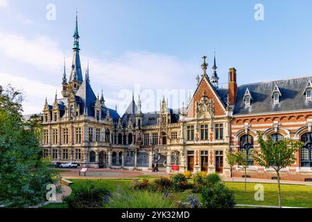Palais Bénédictine a Fécamp (Fecamp) sulla Costa di Alabastro (Côte d'Albâtre, Cote d'Albatre) nel dipartimento Senna-Mare in Normandia Foto Stock
