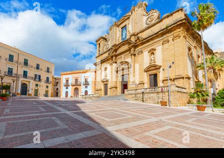 Piazza Duomo, Sciacca, Agrigento, Sicilia, Italia Foto Stock