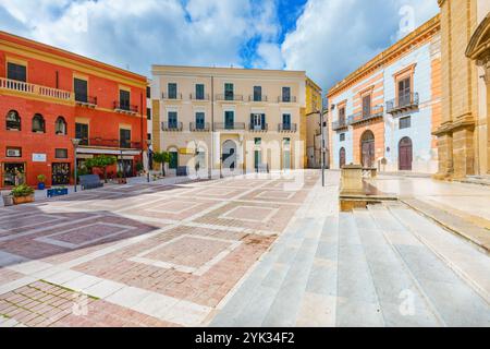 Piazza Duomo, Sciacca, Agrigento, Sicilia, Italia Foto Stock