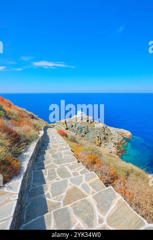Chiesa dei sette Martiri, Kastro, Isola di Sifnos, Isole Cicladi, Grecia Foto Stock