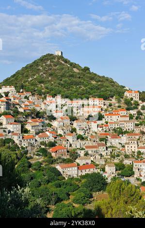 Città di Lastovo, isola di Lastovo, Croazia, Europa sudorientale Foto Stock