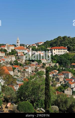 Città di Lastovo, isola di Lastovo, Croazia, Europa sudorientale Foto Stock