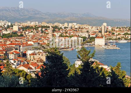 Vista dal punto panoramico di Marjane Hill, Spalato, Croazia, Europa sudorientale Foto Stock