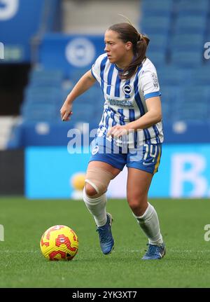 Brighton, Regno Unito. 16 novembre 2024. Fran Kirby di Brighton durante il Barclays Women's Super League match tra Brighton & Hove Albion e West Ham United all'American Express Stadium. Crediti: James Boardman/Alamy Live News Foto Stock