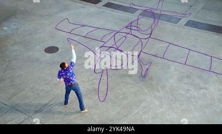 ZACHARY LEVI IN HAROLD AND THE PURPLE CRAYON (2024), DIRETTO DA CARLOS SALDANHA. Crediti: Sony Pictures Animation / Sony Pictures / album Foto Stock