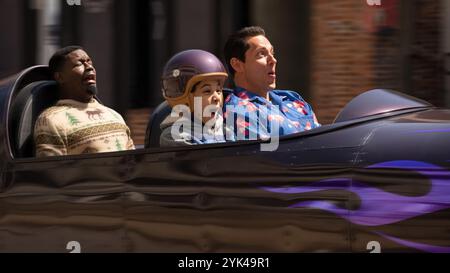 ZACHARY LEVI, LIL REL HOWERY E BENJAMIN BOTTANI IN HAROLD AND THE PURPLE CRAYON (2024), DIRETTO DA CARLOS SALDANHA. Crediti: Sony Pictures Animation / Sony Pictures / album Foto Stock