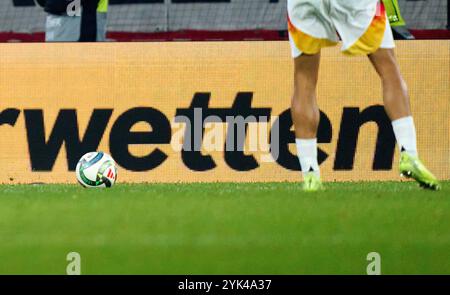 Friburgo, Germania. 16 novembre 2024. Sportwetten nella partita UEFA Nations League 2024 GERMANIA - BOSNIA ERZEGOVINA 7-0 nella stagione 2024/2025 al 16 novembre 2024 a Friburgo, Germania. Fotografo: ddp Images/STAR-Images credito: ddp media GmbH/Alamy Live News Foto Stock