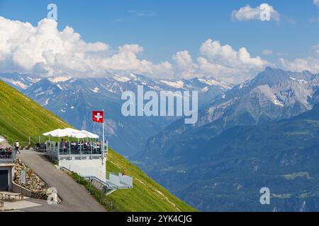 Ristorante sul monte Brienzer Rothorn, Brienz, Svizzera Foto Stock