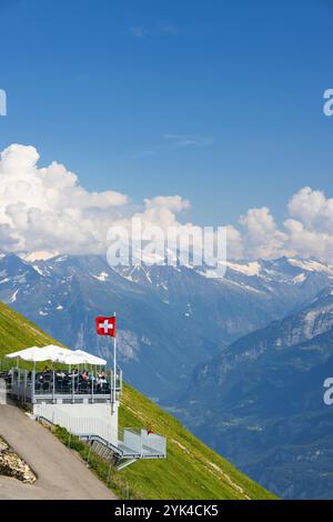 Ristorante sul monte Brienzer Rothorn, Brienz, Svizzera Foto Stock